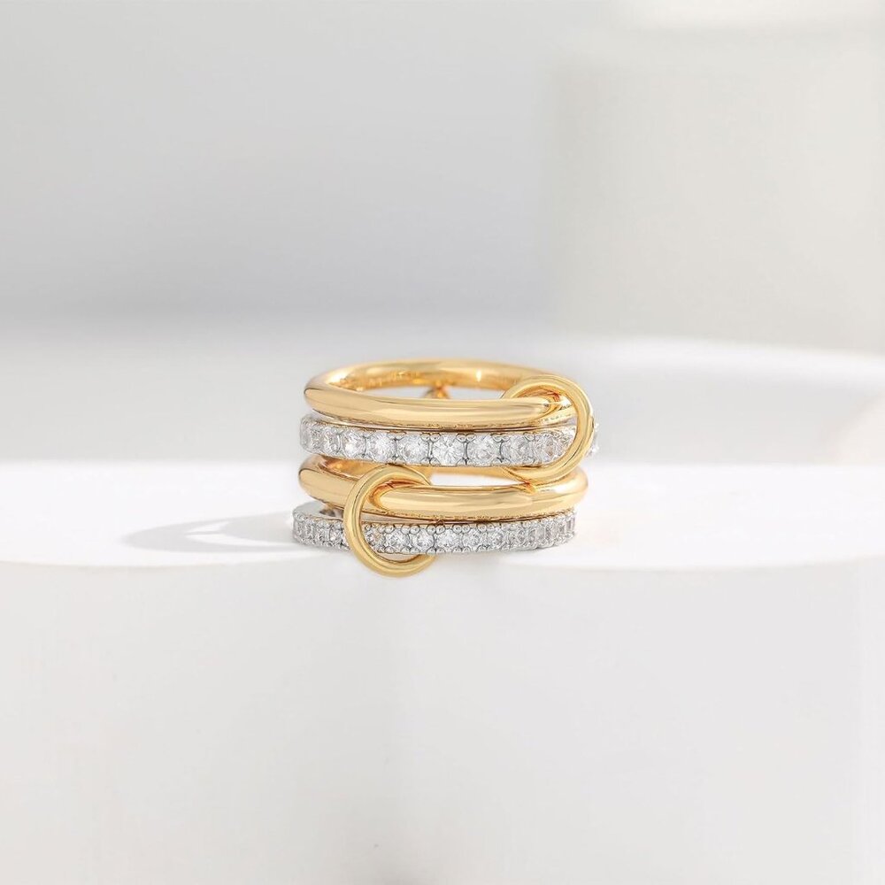 Hypoallergenic Stackable Gold Rings Set - Tarnish… - image 3